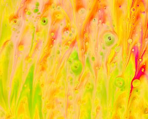 Превью обои жидкость, краска, пятна, fluid art, абстракция, желтый