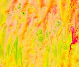 Превью обои жидкость, краска, пятна, fluid art, абстракция, желтый