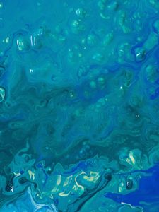 Превью обои жидкость, краска, разводы, fluid art, синий