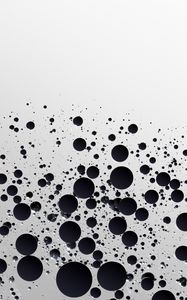 Превью обои жидкость, пузыри, абстракция, черно-белый