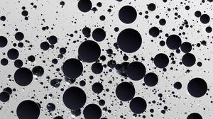 Превью обои жидкость, пузыри, абстракция, черно-белый