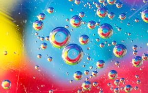 Превью обои жидкость, пузыри, абстракция, прозрачный