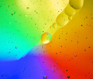 Превью обои жидкость, разноцветный, макро, пузыри, текстура