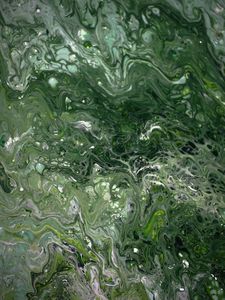 Превью обои жидкость, разводы, краска, зеленый, fluid art, искажение