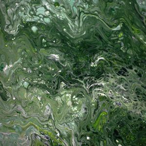 Превью обои жидкость, разводы, краска, зеленый, fluid art, искажение