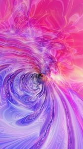 Превью обои жидкость, волны, абстракция, фиолетовый