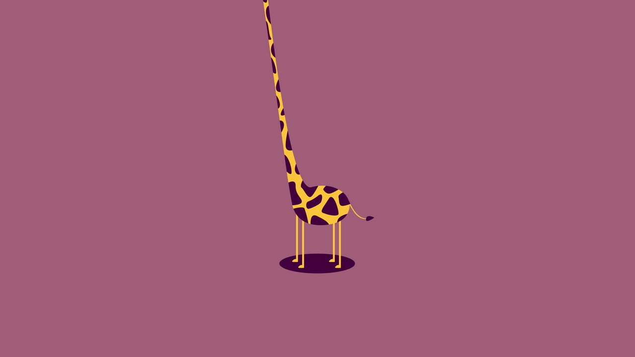 Обои жираф, форма, свет
