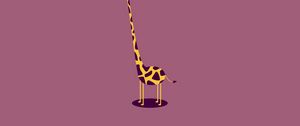 Превью обои жираф, форма, свет