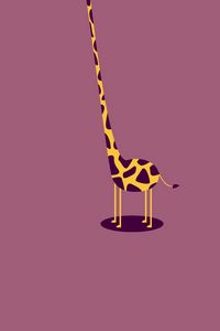 Превью обои жираф, шея, туловище, безголовый