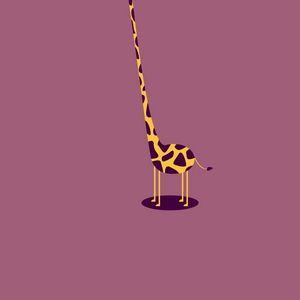 Превью обои жираф, шея, туловище, безголовый