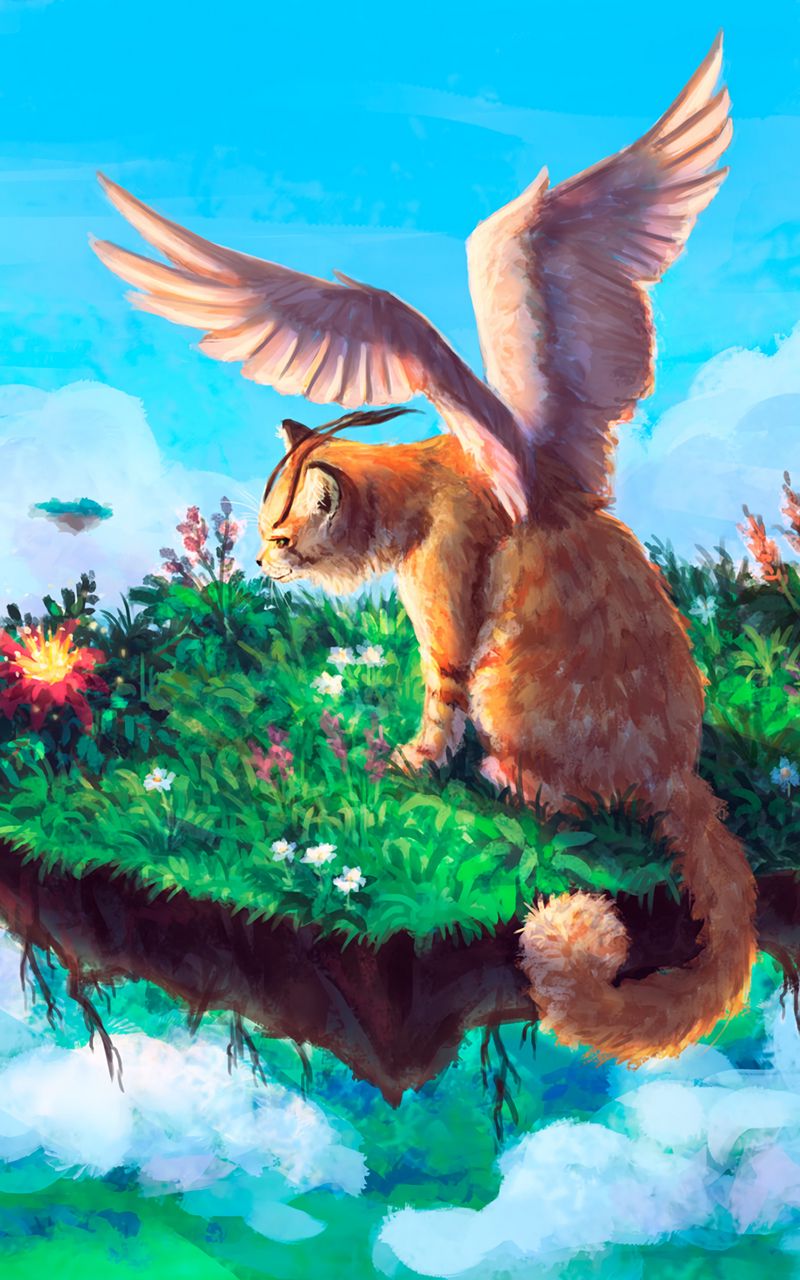 Волшебные кошки с крыльями