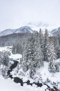 Превью обои зима, снег, горы, вид сверху, италия