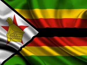 Превью обои зимбабве, атлас, флаг, ткань, шелк, символика