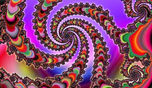 Превью обои змеиный, разноцветный, оптическая иллюзия
