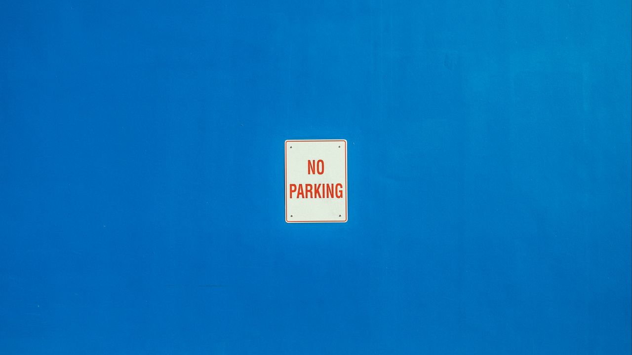Обои знак, стена, минимализм, синий