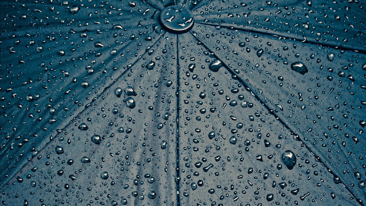 Обои зонт, капли, дождь, ткань, поверхность, влажный