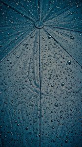 Превью обои зонт, капли, дождь, ткань, поверхность, влажный