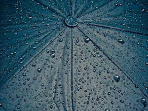 Превью обои зонт, капли, дождь, ткань, поверхность, влажный