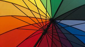 Превью обои зонт, разноцветный, радуга