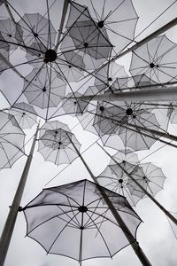 Превью обои зонтики, декорация, чб, серый