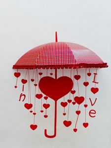 Превью обои зонты, импровизация, рисунок, сердце