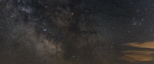 Превью обои звездное небо, галактика, небо, ночь, коричневый