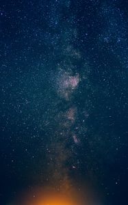 Превью обои звездное небо, галактика, свет, ночь