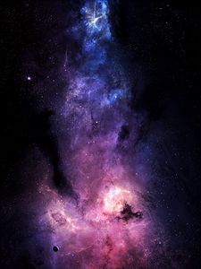 Превью обои звездное небо, космос, звезды, галактика, вселенная, блеск