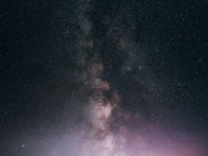 Превью обои звездное небо, млечный путь, звезды, космос, темный