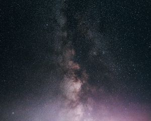 Превью обои звездное небо, млечный путь, звезды, космос, темный