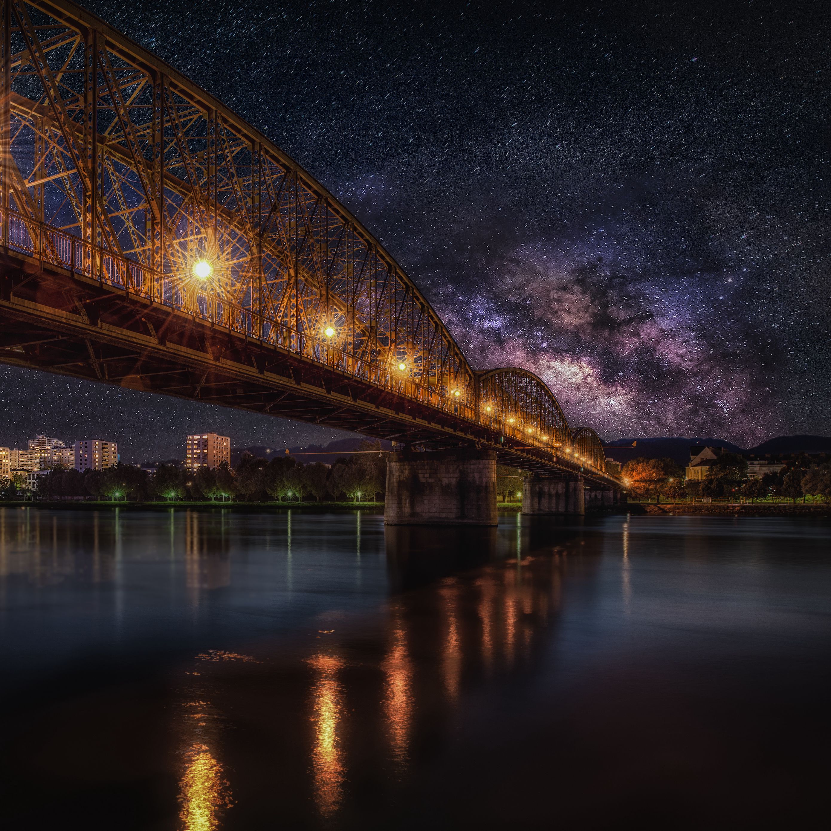 Мост река небо