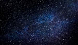 Превью обои звездное небо, ночь, галактика, блеск