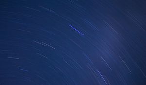 Превью обои звездное небо, размытость, вращение, свет, абстракция