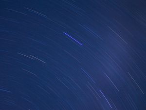 Превью обои звездное небо, размытость, вращение, свет, абстракция