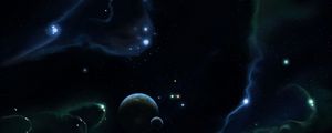 Превью обои звездное небо, созвездие, галактика, вселенная, звезды, блеск