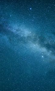 Превью обои звездное небо, туманность, звезды, синий, космос