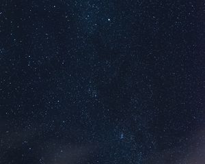 Превью обои звездное небо, звезды, облака, ночь