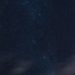 Превью обои звездное небо, звезды, облака, ночь