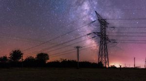 Превью обои звездное небо, звезды, одиночество, космос