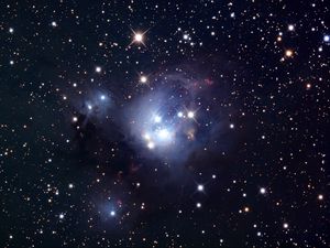 Превью обои звёздное скопление, ngc 7129, звезды, космос