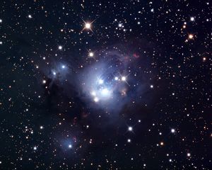 Превью обои звёздное скопление, ngc 7129, звезды, космос