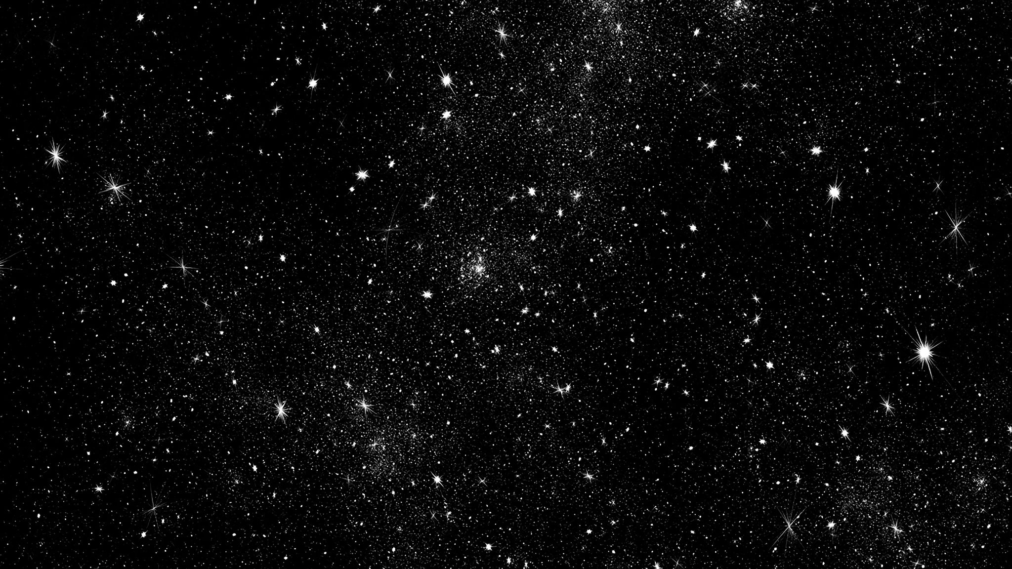 2048x1152 звезды, блеск, космос, чб, сияние обои ультраширокий монитор.