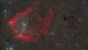 Превью обои звезды, блеск, туманности, космос, темный