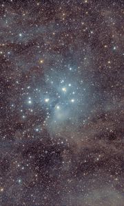 Превью обои звезды, блестки, свечение, космос, темный