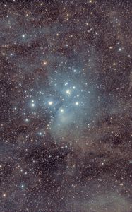 Превью обои звезды, блестки, свечение, космос, темный