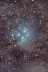 Превью обои звезды, блестки, свечение, космос, темный