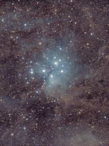 Превью обои звезды, блестки, свечение, космос, темный