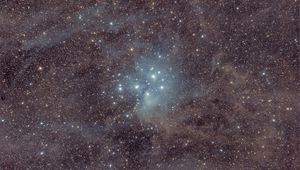 Превью обои звезды, блестки, свечение, космос, темный