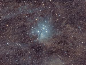 Превью обои звезды, блестки, свечение, космос, темный