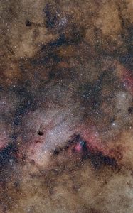 Превью обои звезды, блестки, туманность, космос, темный